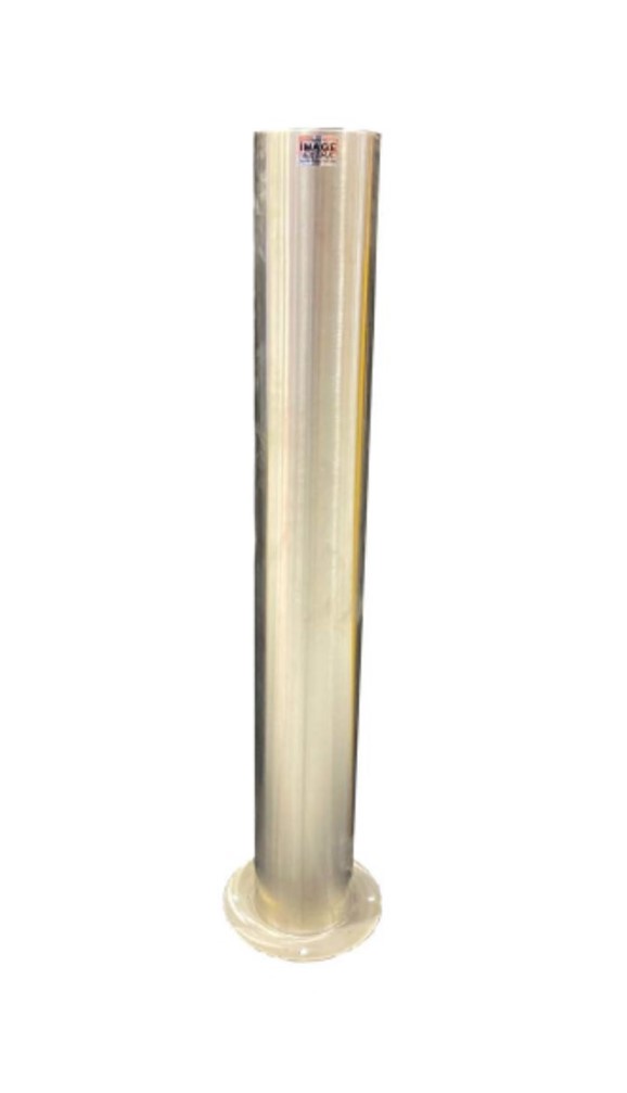 Dugite 139mm x 1200mm Surface Mount Bollard. Stainless steel (316) bollard, a cylindrical post, for traffic or security, surface mount design.