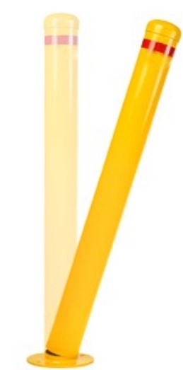 flexi bollard Dugite Flexible Bollard 114mm x 1300mm Surface Mount 2 Dugite Flexible Bollard, 114mm x 1300mm, Surface Mount. Yellow bollard with red reflective band. Safety equipment for traffic management.