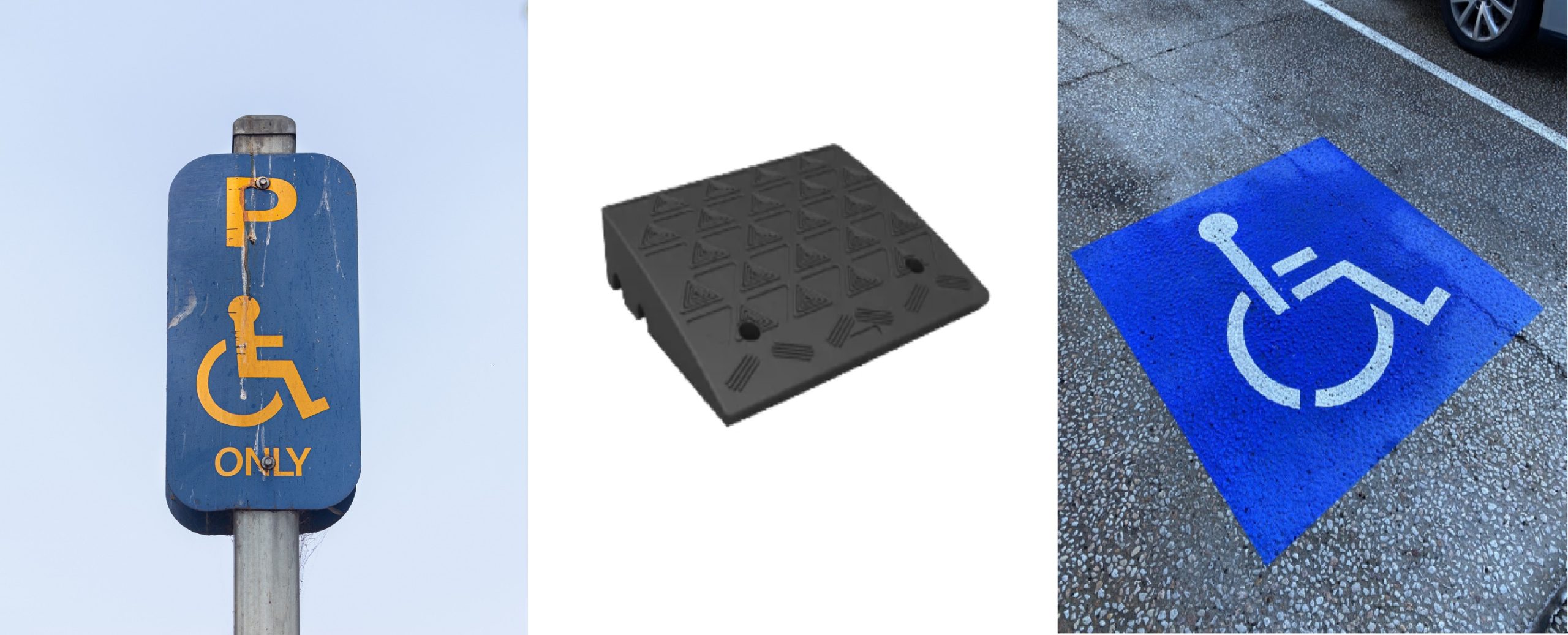parking for disabled essentials scaled Get it Right - Accessible Car Parking Requirements 1 Accessible car parking requirements: Sign, ramp, and painted bay for accessible parking. Wheelchair symbol indicates disability access.