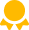 Gold award icon. A round gold emblem sits above two smaller triangular gold shapes, all against a gray background.
